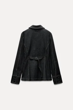 Fashion CAMISA DENIM PESPUNTES ZW COLLECTION Mujer Camisas / Blusas