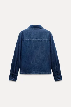 Hot CAMISA DENIM SLIM ZW COLLECTION Mujer Camisas / Blusas