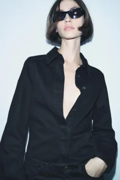 Discount CAMISA DENIM SLIM ZW COLLECTION Mujer Camisas / Blusas