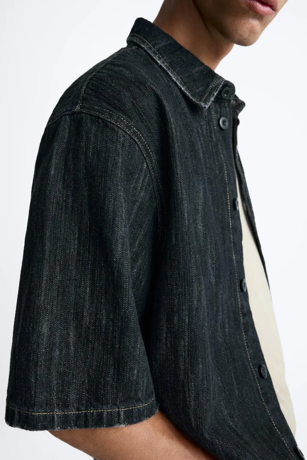 Outlet CAMISA DENIM TEXTURA Hombre Camisas