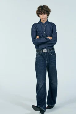 Fashion CAMISA DENIM TRF Mujer Camisas / Blusas