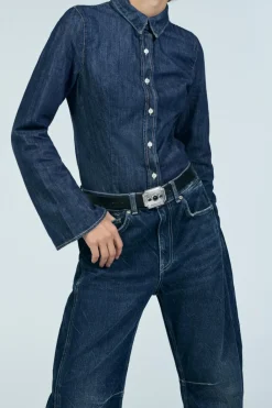 Fashion CAMISA DENIM TRF Mujer Camisas / Blusas