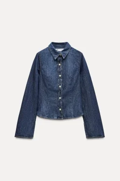 Fashion CAMISA DENIM TRF Mujer Camisas / Blusas