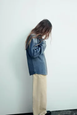 New CAMISA DENIM TRF Mujer Camisas / Blusas