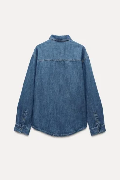 New CAMISA DENIM TRF Mujer Camisas / Blusas