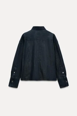 Outlet CAMISA DENIM TRF BOLSILLO Mujer Camisas / Blusas