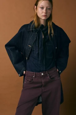 Clearance CAMISA DENIM TRF LAZO Mujer Camisas / Blusas