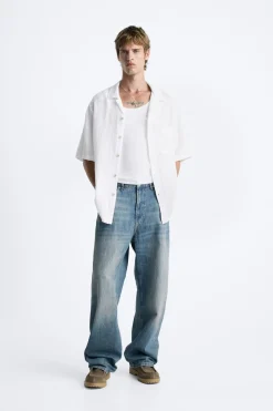 Discount CAMISA EFECTO ARRUGADO Hombre Camisas