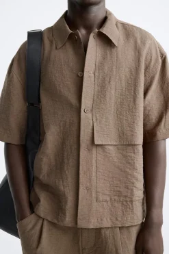 Hot CAMISA EFECTO ARRUGADO Hombre Camisas