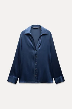 Fashion CAMISA EFECTO ARRUGADO Mujer Camisas / Blusas