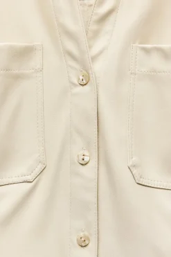 Online CAMISA EFECTO PIEL ENTALLADA Mujer Camisas / Blusas