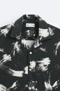 Online CAMISA ELÁSTICA ESTAMPADO ABSTRACTO Hombre Camisas