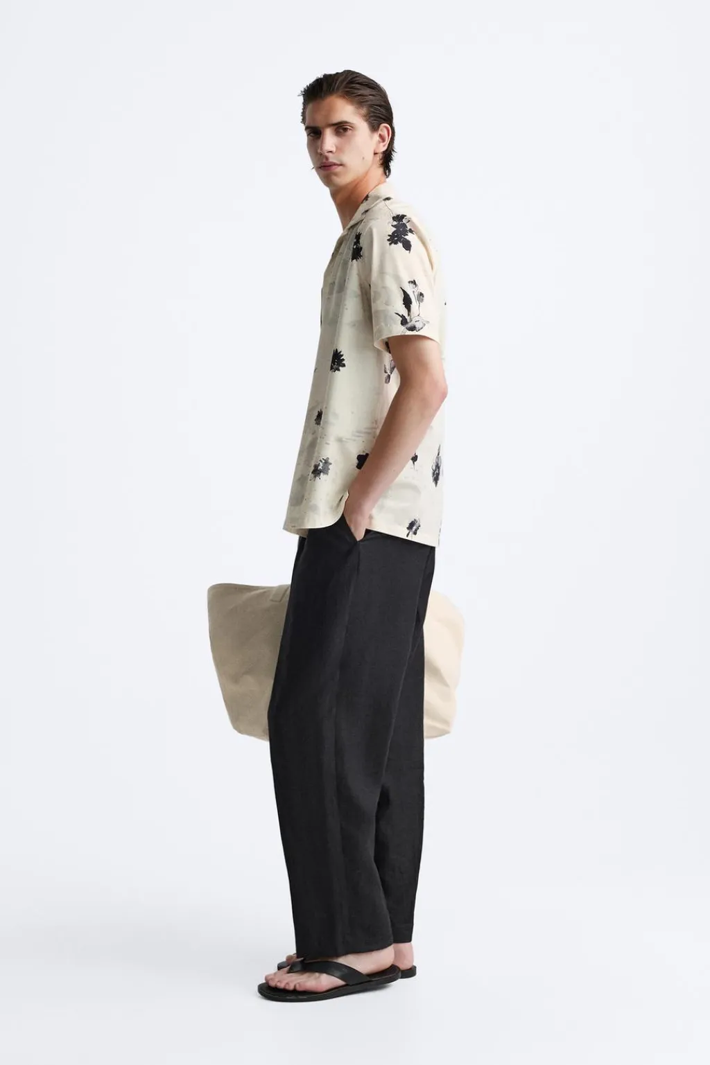 New CAMISA ELÁSTICA ESTAMPADO FLORAL Hombre Camisas