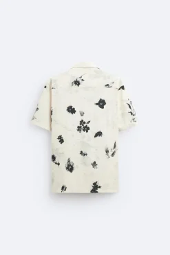 New CAMISA ELÁSTICA ESTAMPADO FLORAL Hombre Camisas