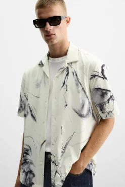 Fashion CAMISA ELÁSTICA ESTAMPADO ABSTRACTO Hombre Camisas