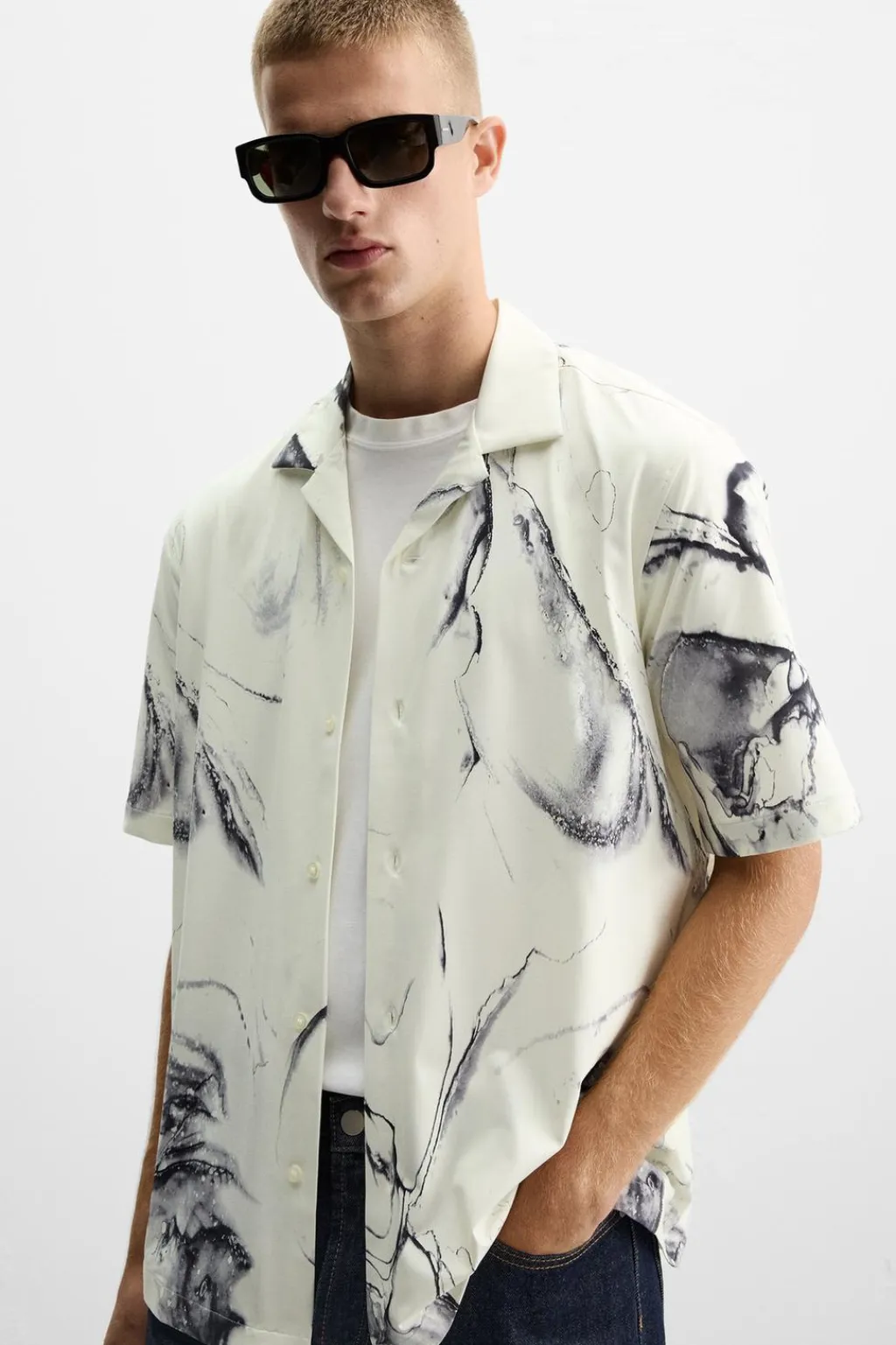 Fashion CAMISA ELÁSTICA ESTAMPADO ABSTRACTO Hombre Camisas