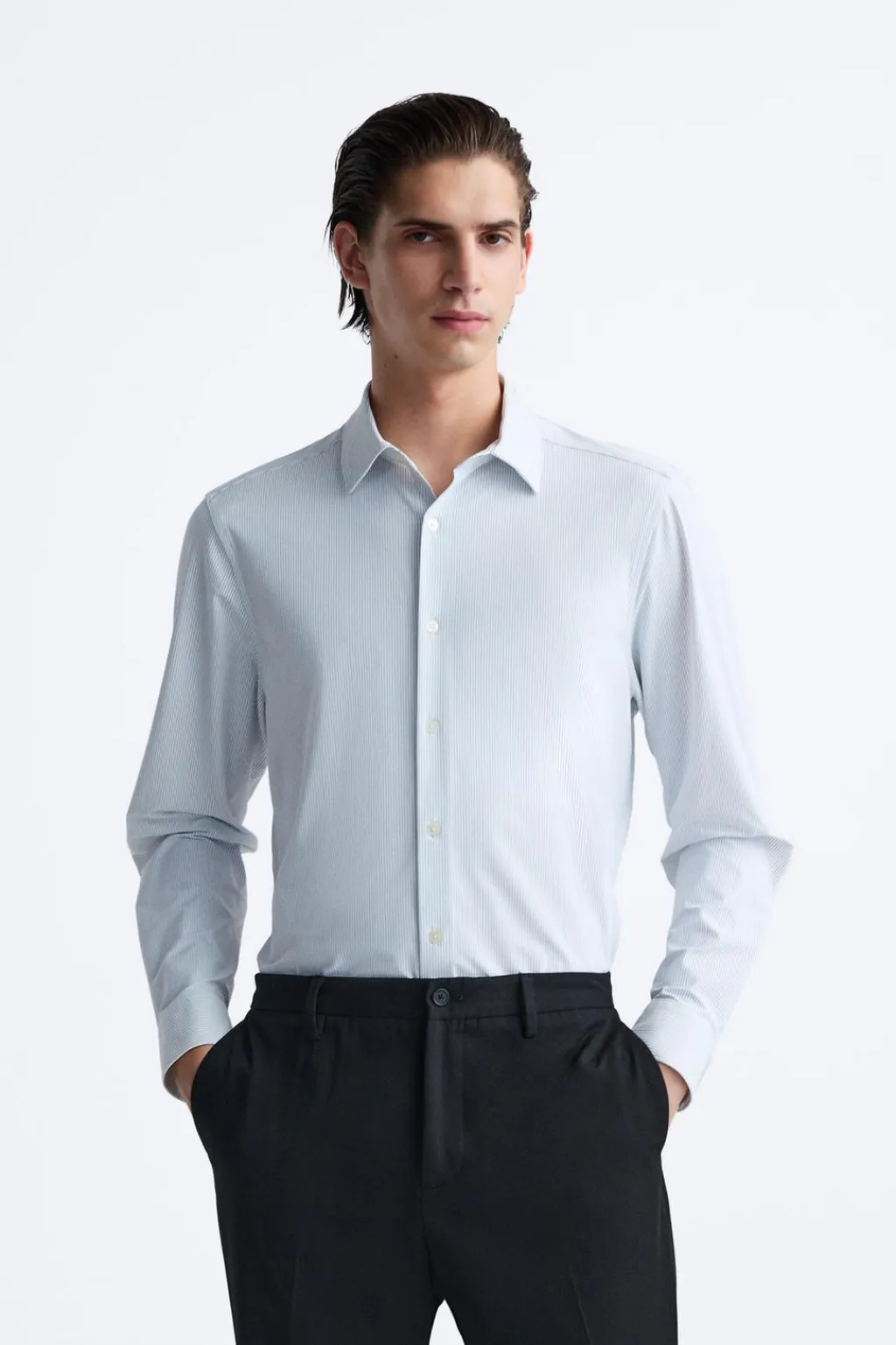 Online CAMISA ELÁSTICA RAYAS Hombre Camisas