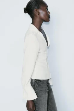 Online CAMISA ENTALLADA CORCHETES OCULTOS Mujer Camisas / Blusas