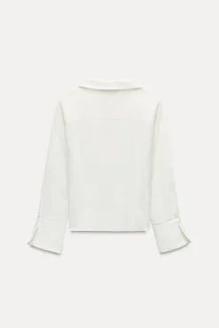 Online CAMISA ENTALLADA CORCHETES OCULTOS Mujer Camisas / Blusas