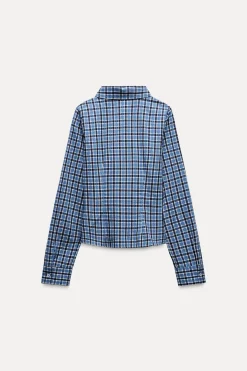 Discount CAMISA ENTALLADA CUADROS Mujer Camisas / Blusas