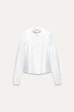 New CAMISA ENTALLADA POPELÍN ZW COLLECTION Mujer Camisas / Blusas