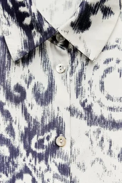 New CAMISA ESTAMPADA ABERTURAS Mujer Camisas / Blusas