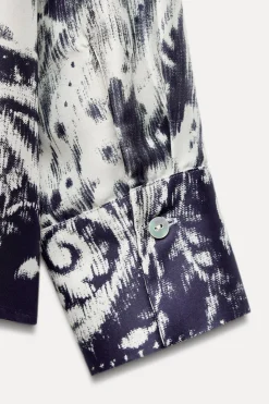 New CAMISA ESTAMPADA ABERTURAS Mujer Camisas / Blusas