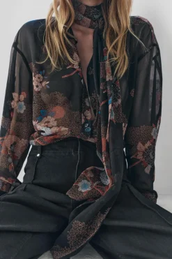 Best CAMISA ESTAMPADA FLORES ZW COLLECTION Mujer Camisas / Blusas