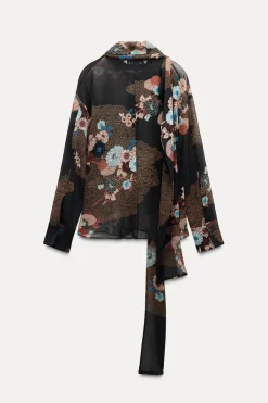 Best CAMISA ESTAMPADA FLORES ZW COLLECTION Mujer Camisas / Blusas