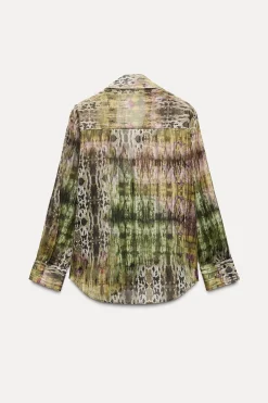 Hot CAMISA ESTAMPADA HILO METALIZADO Mujer Camisas / Blusas