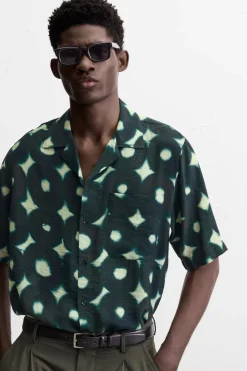 Hot CAMISA ESTAMPADA MEZCLA VISCOSA Hombre Camisas