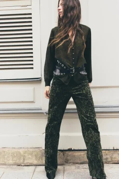 Clearance CAMISA ESTAMPADA VIVO TERCIOPELO Mujer Camisas / Blusas