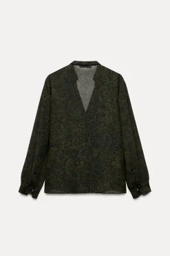 Clearance CAMISA ESTAMPADA VIVO TERCIOPELO Mujer Camisas / Blusas