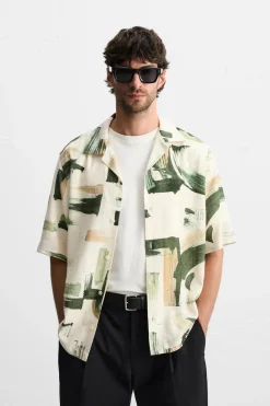 Outlet CAMISA ESTAMPADO ABSTRACTO Hombre Camisas