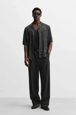 Hot CAMISA ESTAMPADO ABSTRACTO Hombre Camisas