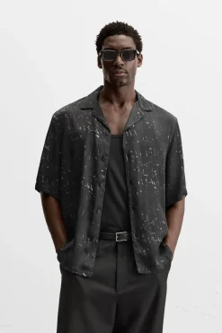 Hot CAMISA ESTAMPADO ABSTRACTO Hombre Camisas