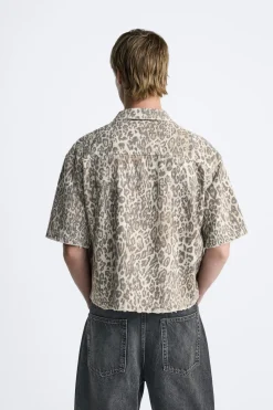 Hot CAMISA ESTAMPADO ANIMAL Hombre Camisas