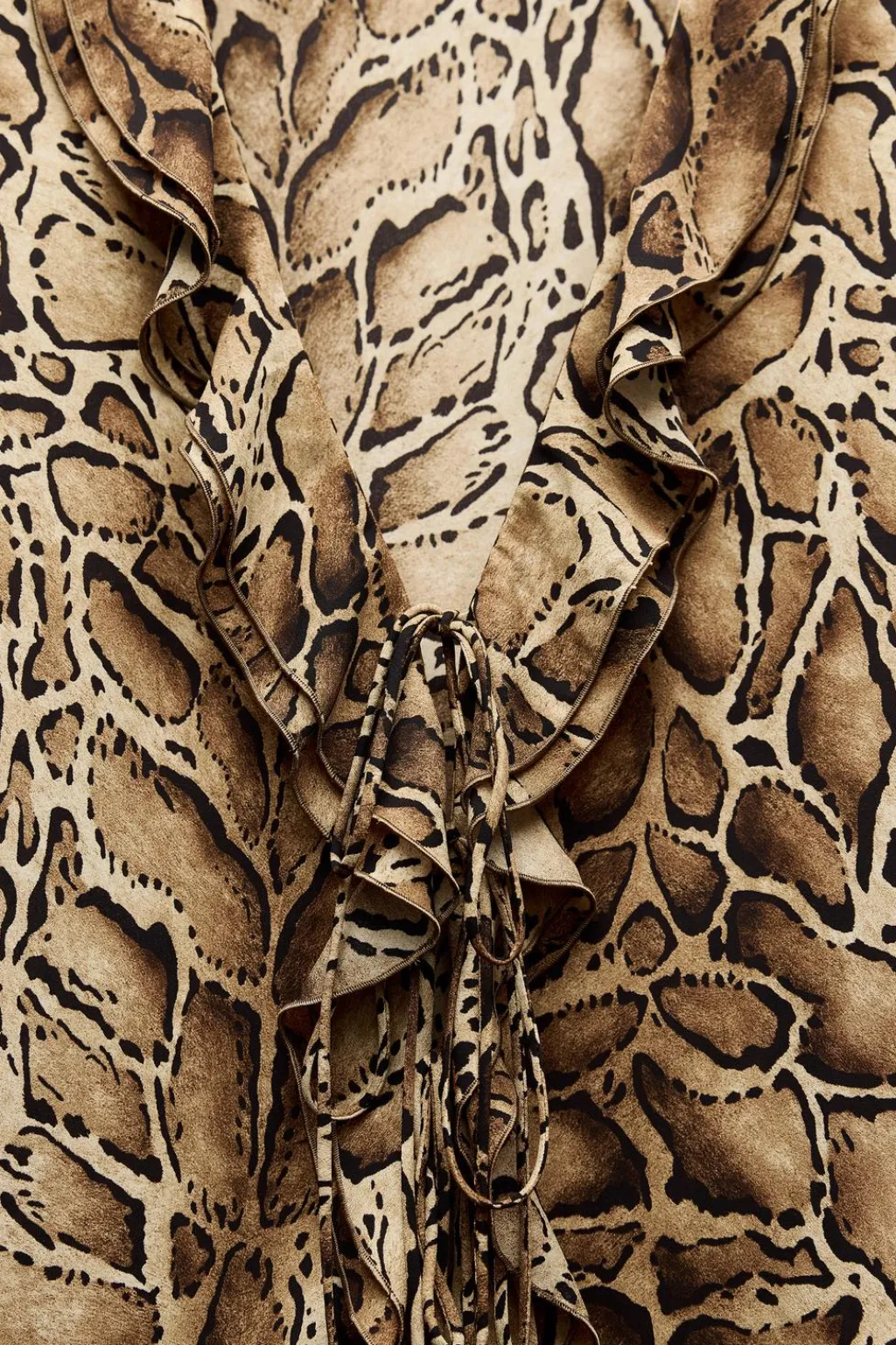 New CAMISA ESTAMPADO ANIMAL VOLANTES Mujer Camisas / Blusas