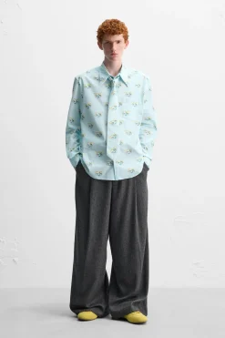 Fashion CAMISA ESTAMPADO ELEFANTE X HARRY LAMBERT Hombre Camisas