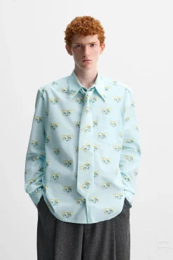 Fashion CAMISA ESTAMPADO ELEFANTE X HARRY LAMBERT Hombre Camisas