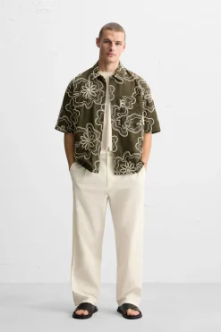 Fashion CAMISA ESTAMPADO FLORAL Hombre Camisas