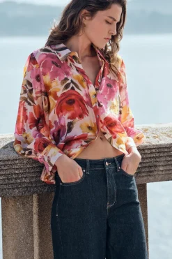 Clearance CAMISA ESTAMPADO FLORAL Mujer Camisas / Blusas