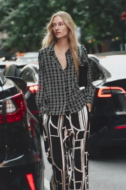 Fashion CAMISA ESTAMPADO GEOMÉTRICO Mujer Camisas / Blusas