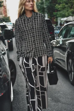 Fashion CAMISA ESTAMPADO GEOMÉTRICO Mujer Camisas / Blusas