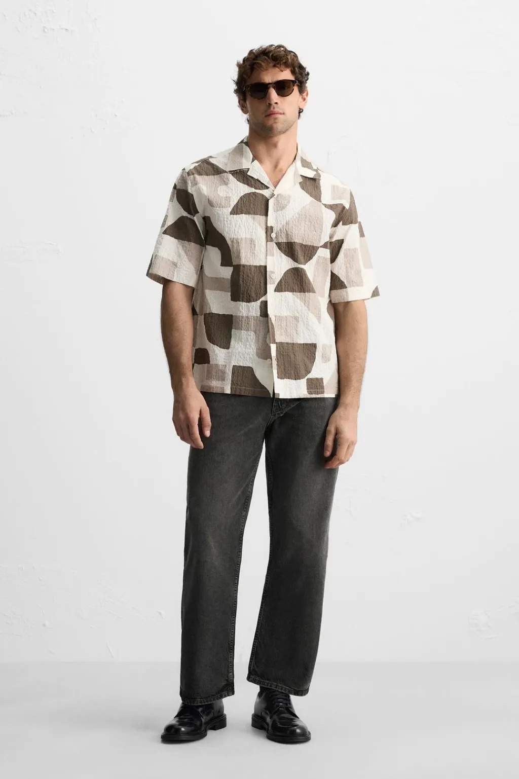 Online CAMISA ESTAMPADO GEOMÉTRICO Hombre Camisas