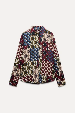 Hot CAMISA ESTAMPADO GEOMÉTRICO Mujer Camisas / Blusas