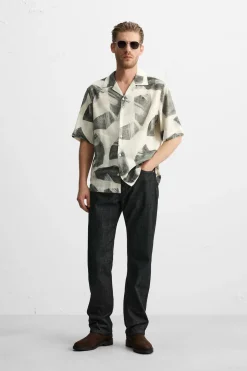 Clearance CAMISA ESTAMPADO GEOMÉTRICO Hombre Camisas