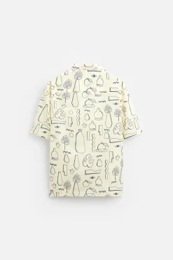 New CAMISA ESTAMPADO OBJETOS Hombre Camisas