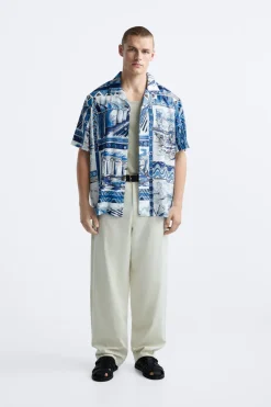 Sale CAMISA ESTAMPADO PAISAJES Hombre Camisas