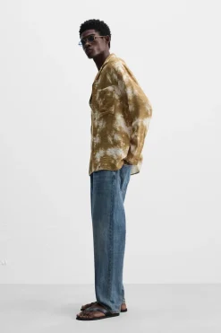 New CAMISA ESTAMPADO TIE DYE Hombre Camisas